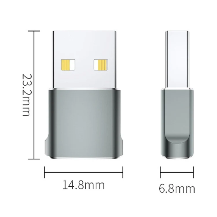 USB 2.0 Male To USB-C / Type-C Female Adapter, Support Charging & Transmission Data(Black) - Image 4