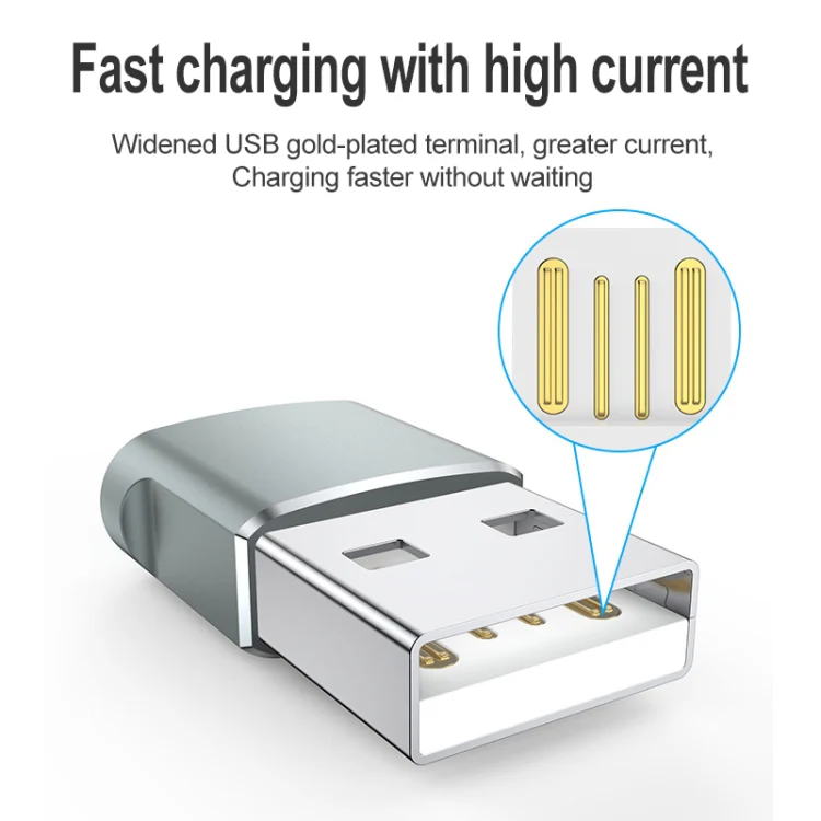 USB 2.0 Male To USB-C / Type-C Female Adapter, Support Charging & Transmission Data(Purple) - Image 6