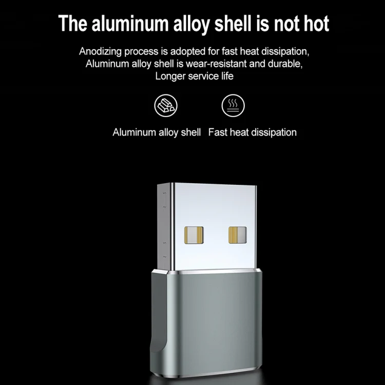 USB 2.0 Male To USB-C / Type-C Female Adapter, Support Charging & Transmission Data(Purple) - Image 9