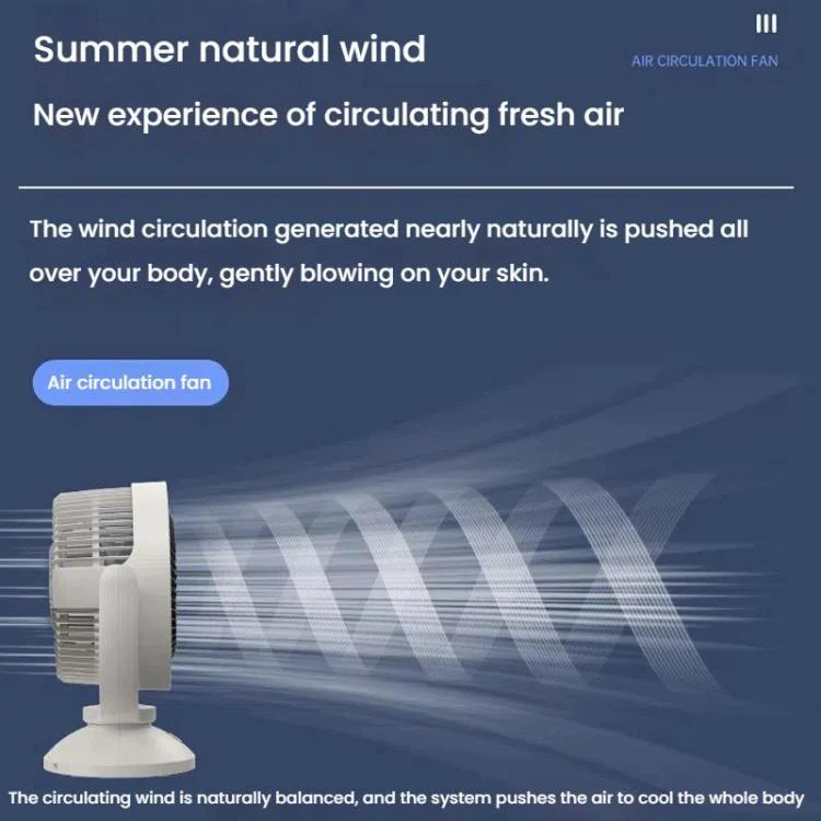 USB Air Circulation Fan Office Desktop Small Fan, Style: Rechargeable - Image 5