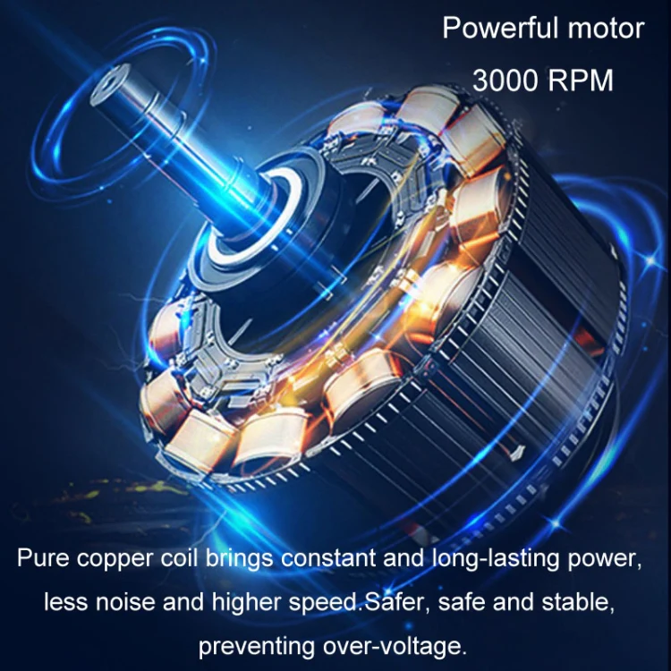 USB Charging Digital Display Handheld Turbo Fan Portable Foldable Buckle Small Fan(Blue) - Image 9