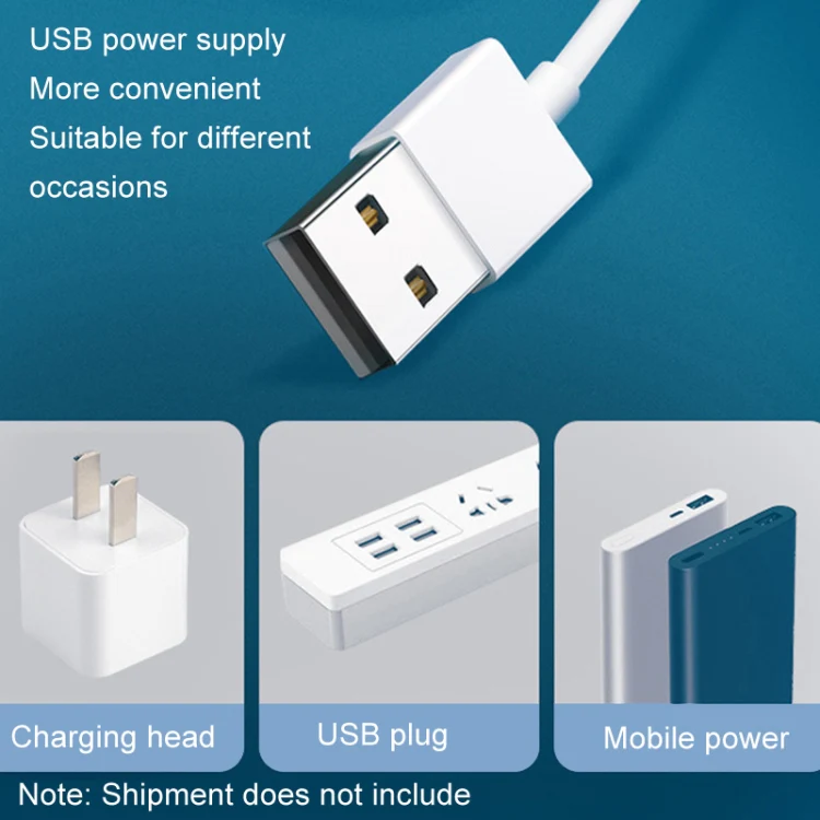 USB Home Dormitory Mute High Wind Power Mini Fan Six Blade Small Ceiling Fan, Style: Fan+Remote Control Speed Control Cord - Image 8
