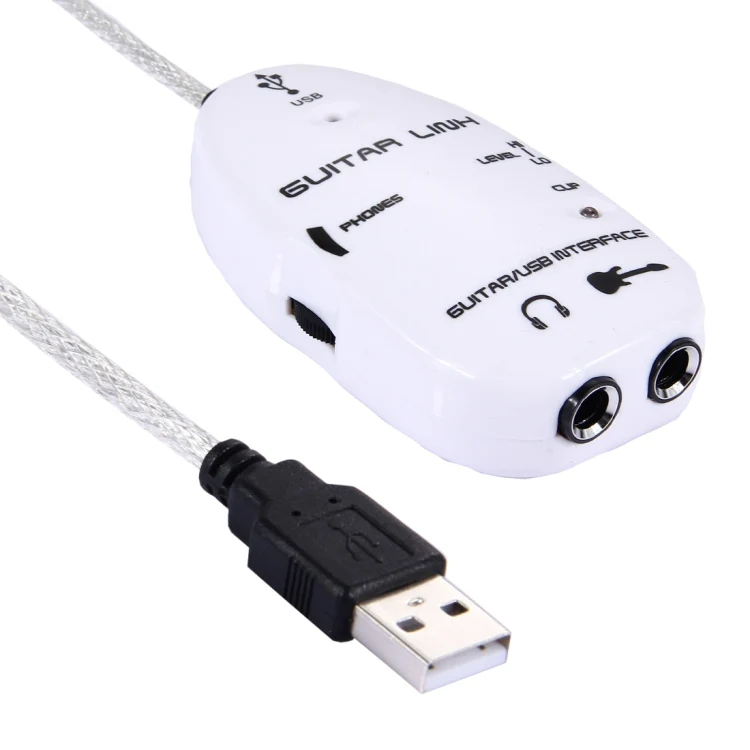 USB Interface Guitar Link Cable PC / MAC Recording(White) - Image 3