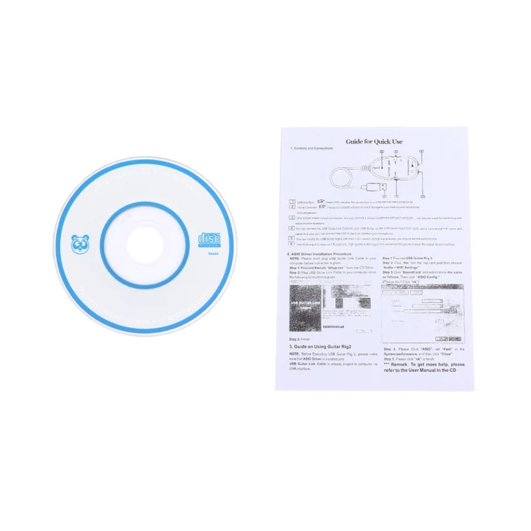 USB Interface Guitar Link Cable PC / MAC Recording(White) - Image 4