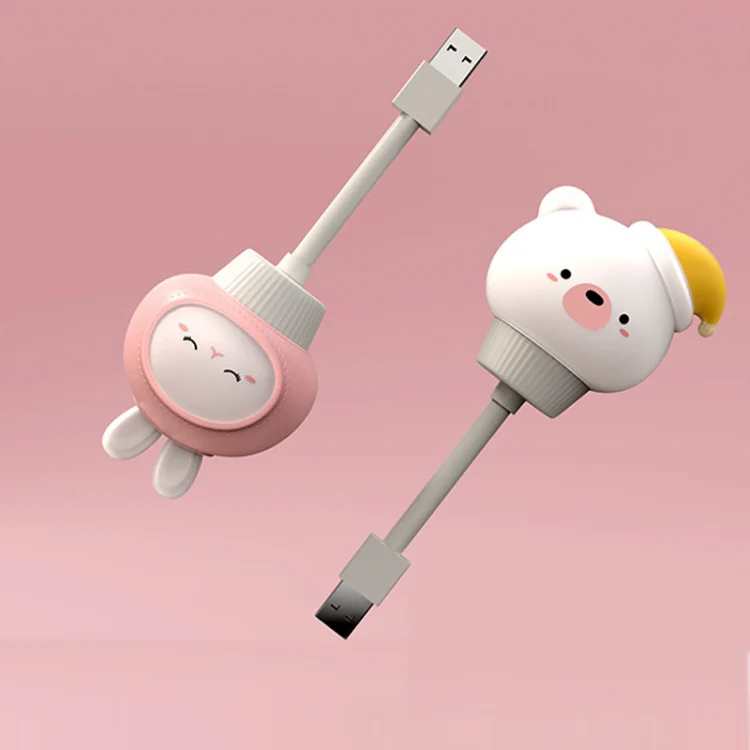 USB Night light LED Cute Bedroom Sleep Eye Protection Bedside Lamp, Style:Remote Control Version(Bear) - Image 5