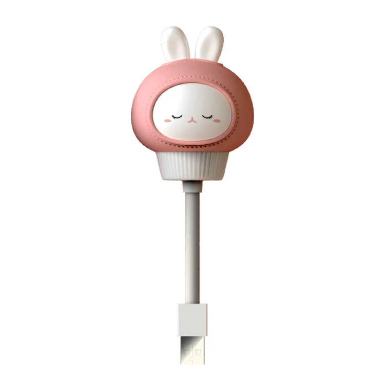 USB Night light LED Cute Bedroom Sleep Eye Protection Bedside Lamp, Style:Remote Control Version(Rabbit) - Image 2