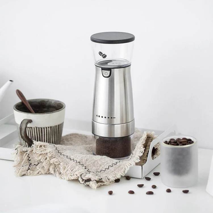 USB Rechargeable Coffee Machine Electric Coffee Grinder(Stainless Steel Color) - Image 7