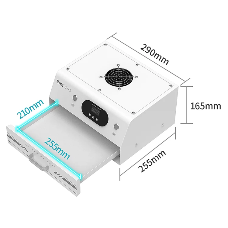 Uyue UV-3 7 inch Phone Timing Intelligent Curing Lamp Mechanic(EU Plug) - Image 3