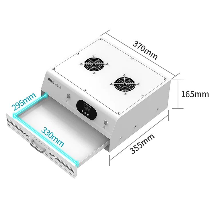 Uyue UV-6 15 inch Double Timing Intelligent Curing Lamp Mechanic for Phone / Pad (EU Plug) - Image 3