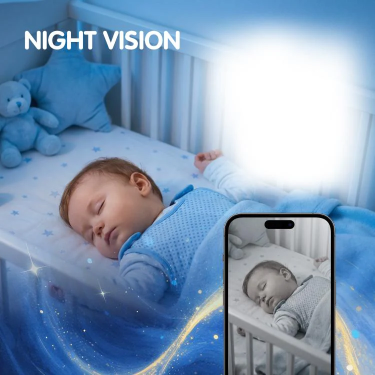 V1 Flower Shaped 4MP Baby Monitor Care Camera, Plug:EU Plug(Pink) - Image 5