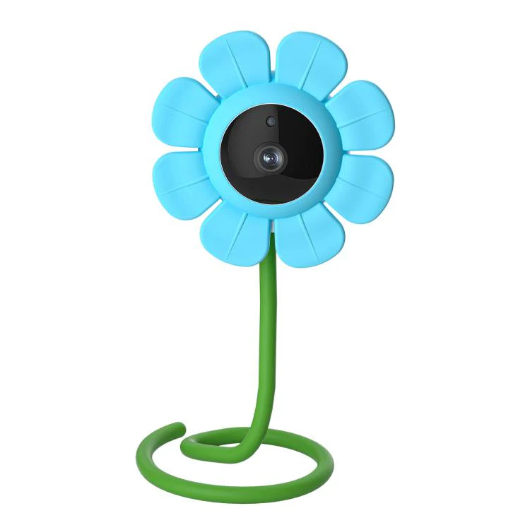 V1 Flower Shaped 4MP Baby Monitor Care Camera, Plug:US Plug(Blue)