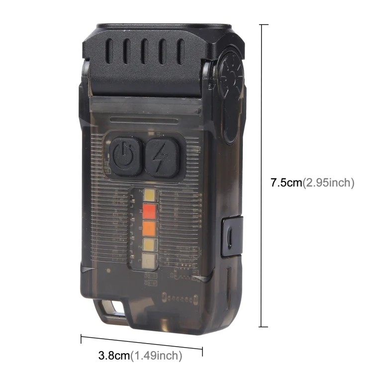 V15 EDC Flashlight Multi-function Work Light(Black) - Image 2