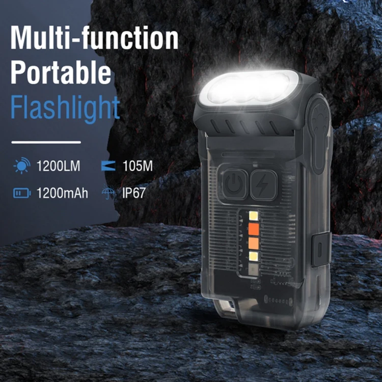 V15 EDC Flashlight Multi-function Work Light(Black) - Image 5