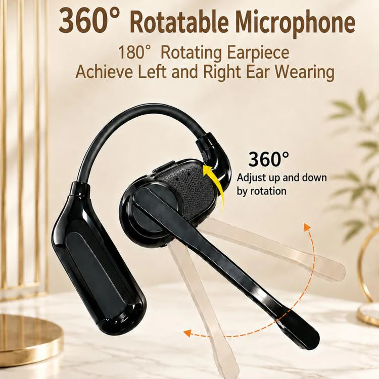 V2 Ear-Hook Rotatable Bluetooth Earphone HD Noise Reduction Rainproof Earphone - Image 6