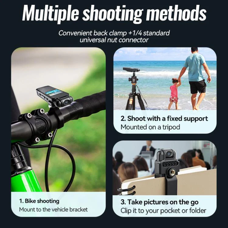 V23 0.85-inch IPS Display Portable Motion HD Camera & Voice Recorder, Memory:4GB(Black) - Image 8