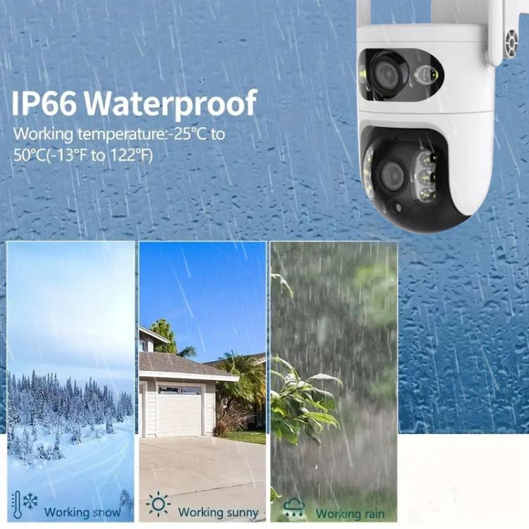 V380 2MP HD Smart Gun Ball Linkage WiFi Surveillance Camera, EU Plug(White) - Image 3