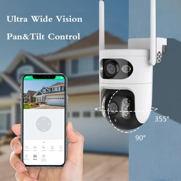 V380 2MP HD Smart Gun Ball Linkage WiFi Surveillance Camera, EU Plug(White) - Image 6