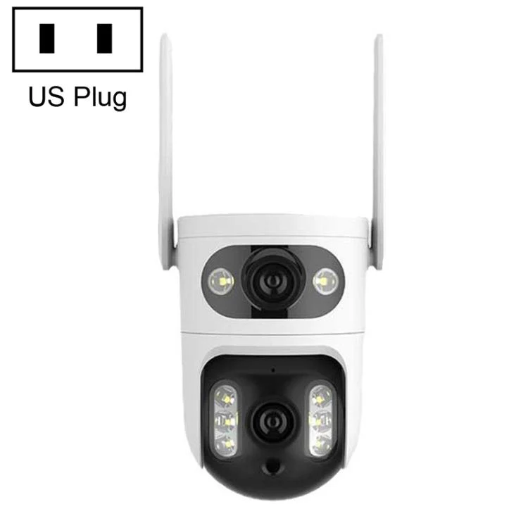 V380 2MP HD Smart Gun Ball Linkage WiFi Surveillance Camera, US Plug(White)