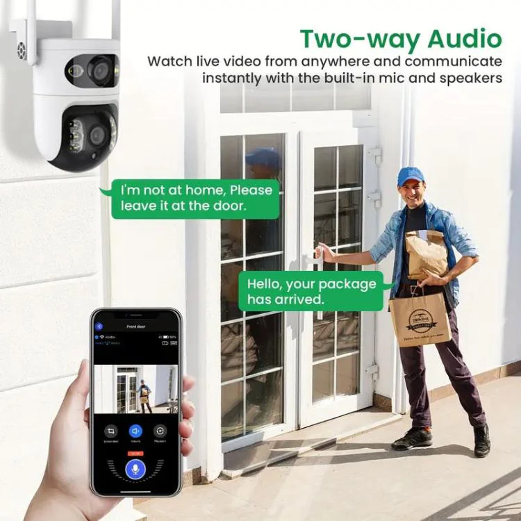 V380 2MP HD Smart Gun Ball Linkage WiFi Surveillance Camera, US Plug(White) - Image 10