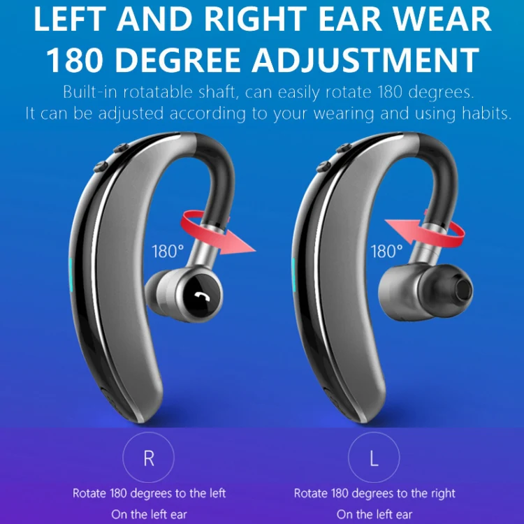 V7 Bluetooth 5.0 Business Style Wireless Stereo Sports Bluetooth Earphone, Support Inform Caller Name (Black) - Image 10