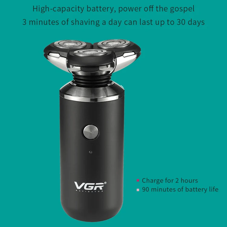 VGR V-317 5W USB Omnidirectional Three-dimensional Floating Three-network Electric Shaver - Image 8