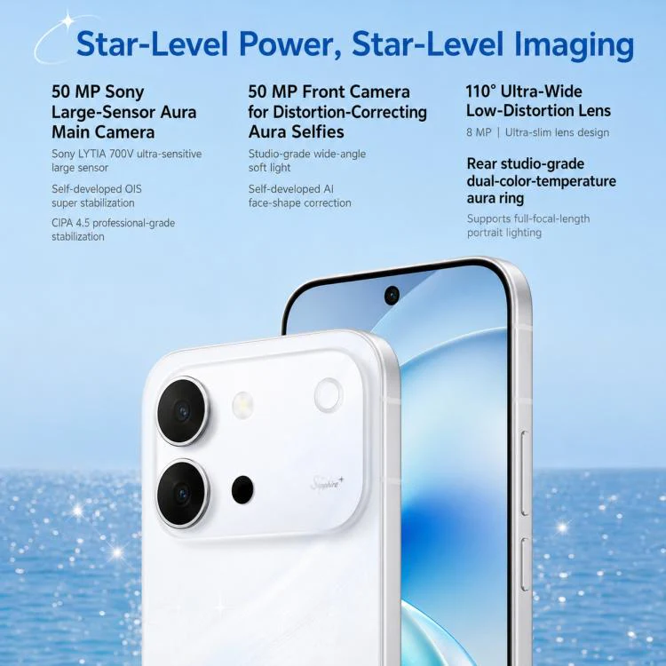 vivo S60 Vitality, 12GB+256GB, 6.59 inch Android 16 OriginOS 6 Dimensity 7500 Full Power Version Octa Core, OTG, NFC, Network: 5G, Support Google Play (White) - Image 11