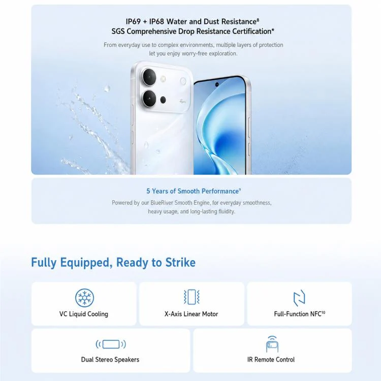 vivo S60 Vitality, 12GB+256GB, 6.59 inch Android 16 OriginOS 6 Dimensity 7500 Full Power Version Octa Core, OTG, NFC, Network: 5G, Support Google Play (White) - Image 19