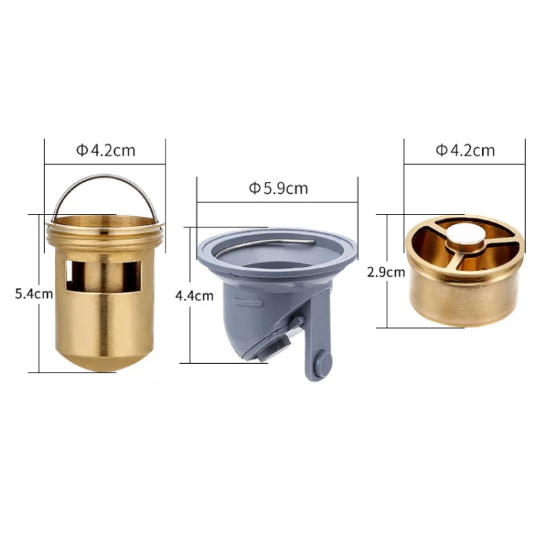 VP403 Thickened Electroplating Stainless Steel Floor Drain(Chrome Plated With ABS Straight Row) - Image 2