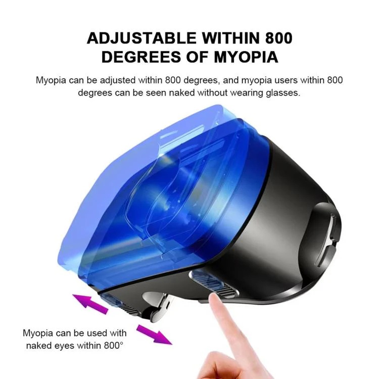 VRG Pro Mobile 3D Virtual Reality Smart VR Goggles, Spec: Blue Light (White) - Image 9