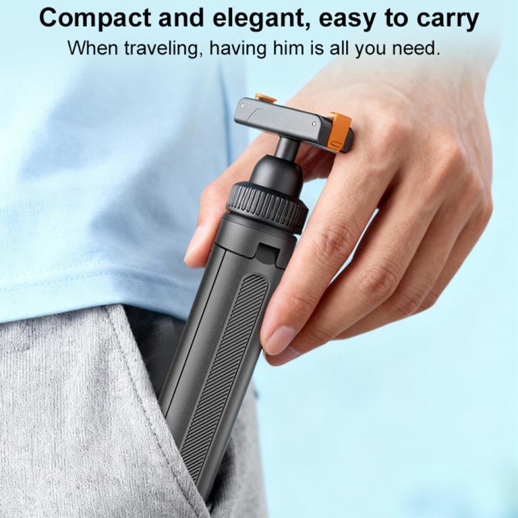 VT-09 Magnetic Handheld Selfie Stick Mini Desktop Telescopic Tripod for DJI Action 6 / 5 Pro / 4 / 3 (Black) - Image 10
