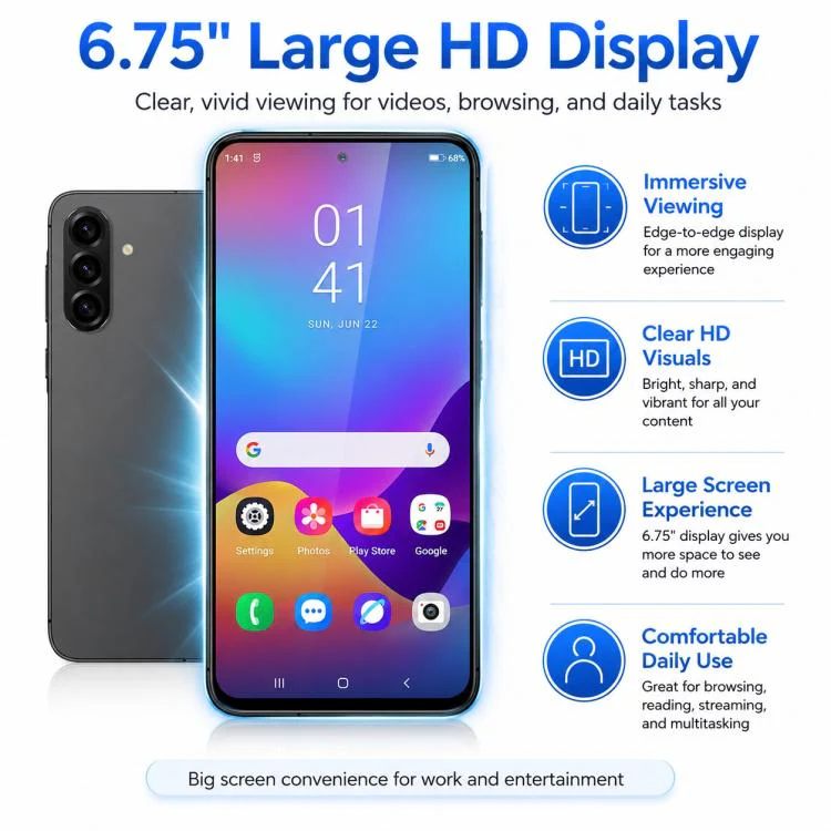 W&O X56, 3GB+32GB, 6.75 inch Android 12.0 Mediatek MT6762 Octa Core, Network: 4G, OTG, Plug:AU Plug(Black) - Image 7