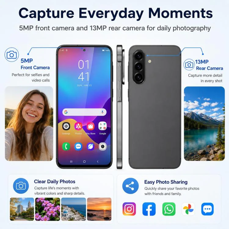W&O X56, 3GB+32GB, 6.75 inch Android 12.0 Mediatek MT6762 Octa Core, Network: 4G, OTG, Plug:AU Plug(Black) - Image 9