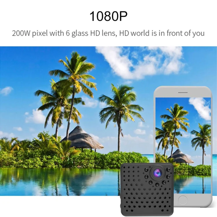 W18 1080P HD WiFi Smart Mini Security Camera, Support 155 Degrees Wide Angle & Motion Detection & Infrared Night Vision & TF Card - Image 9