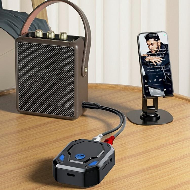 W25 AUX + RCA Dual Port & TF Card Slot Bluetooth 5.4 Audio Transceiver Car Audio Adapter - Image 6