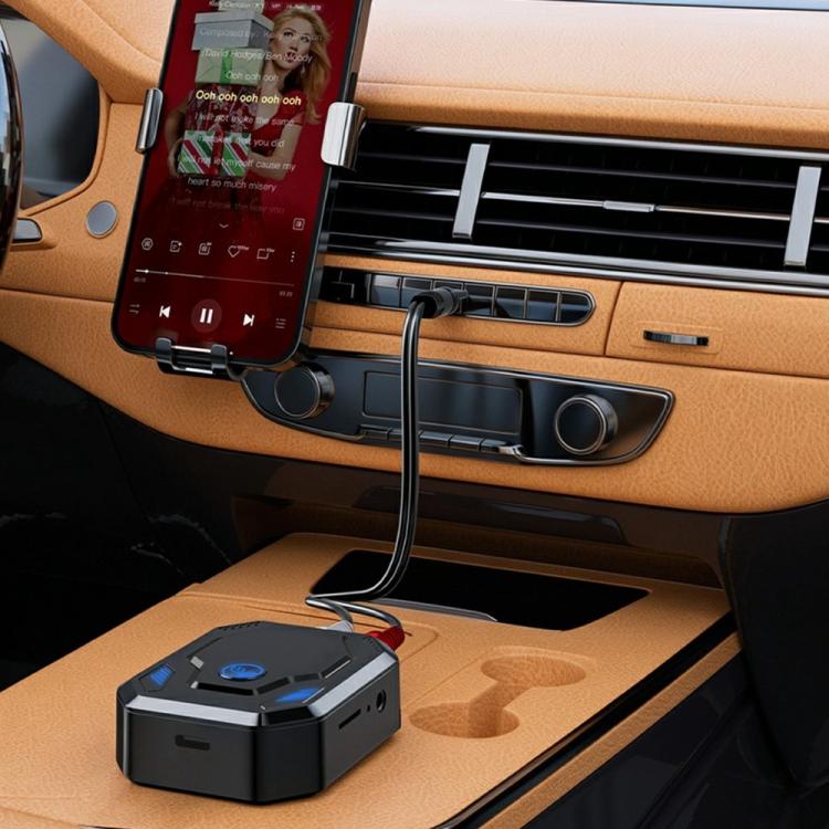 W25 AUX + RCA Dual Port & TF Card Slot Bluetooth 5.4 Audio Transceiver Car Audio Adapter - Image 7
