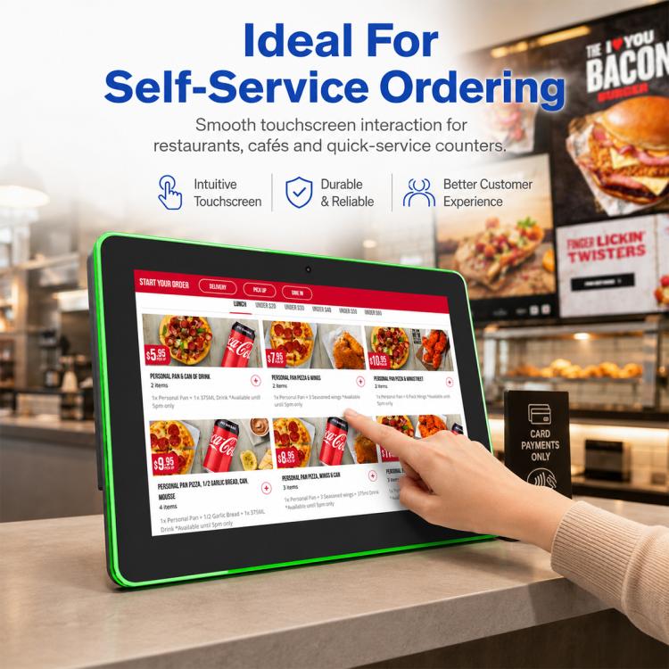 WA1059T 10.1 inch HD Touch Screen Digital Signage with Light, 4GB+32GB, Android 14 RK3576S Quad Core, Plug:UK Plug(Black) - Image 10