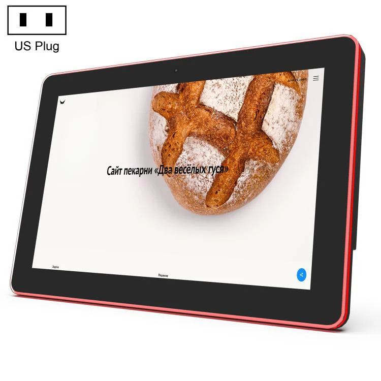 WA1059T 10.1 inch HD Touch Screen Digital Signage with Light, 4GB+32GB, Android 14 RK3576S Quad Core, Plug:US Plug(Black)