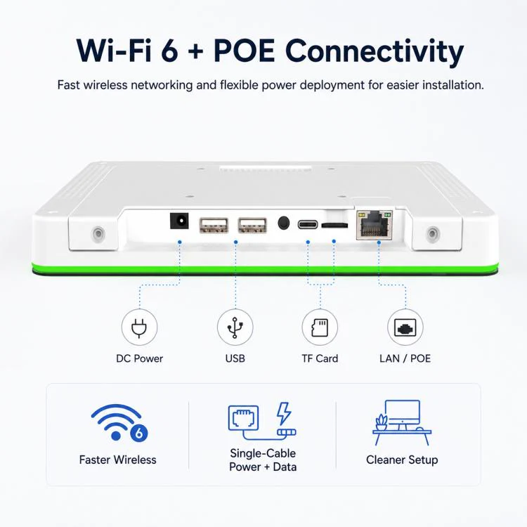 WA8058T 8 inch HD Touch Screen Digital Signage with Light, 2GB+16GB, Android 11 RK3568 Quad Core, Plug:US Plug(White) - Image 7