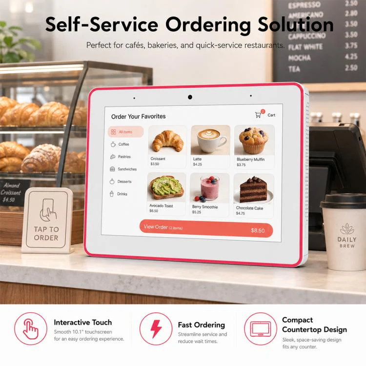 WA8058T 8 inch HD Touch Screen Digital Signage with Light, 2GB+16GB, Android 11 RK3568 Quad Core, Plug:US Plug(White) - Image 9