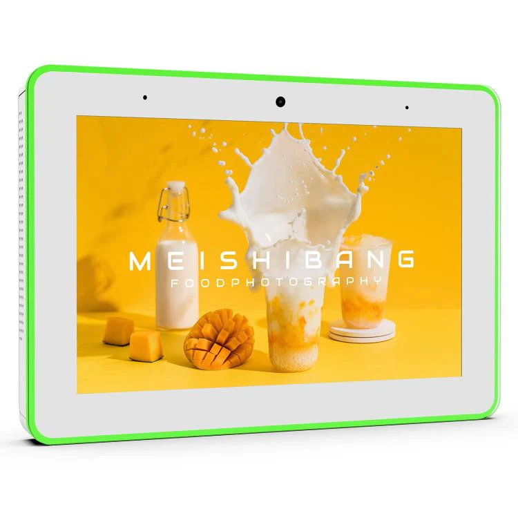 WA8059T 8 inch HD Touch Screen Digital Signage with LED, 4GB+32GB, Android 14 RK3576S Octa Core, Plug:EU Plug(White)