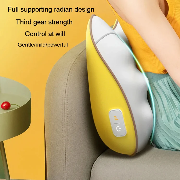 Waist And Back Massager Lumbar Vertebra Car Neck Massage Pillow, Specification: Wired Model Yellow - Image 9