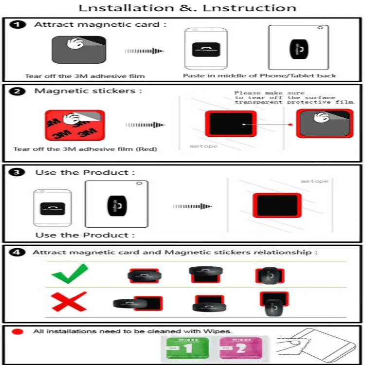 Wall-mounted iPad Magnetic Adsorption Universal Sticker Mobile Phone Wall Bracket(Black A) - Image 11