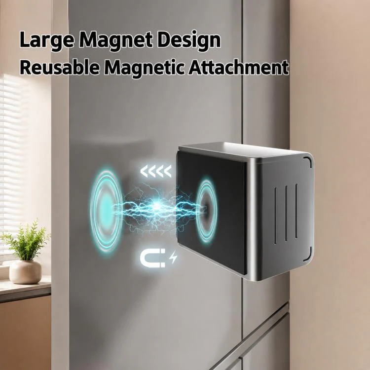 Wall Mounted Magnetic Tissue Holder No Drilling Carbon Steel Facial Tissue Box(Gun Metal) - Image 8