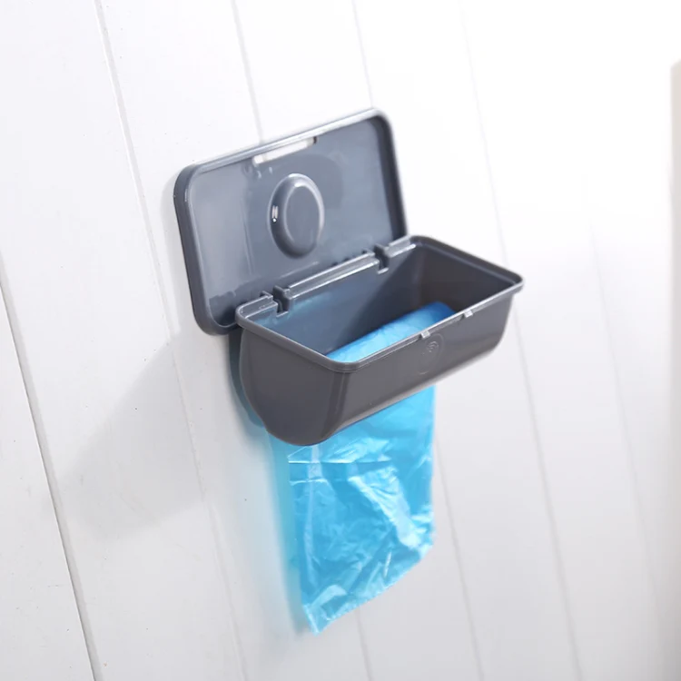 Wall-Mounted Removable Plastic Garbage Bag Storage Box(Beige) - Image 4