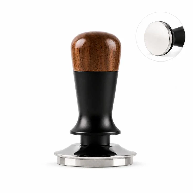 Walnut Wood Handle Coffee Constant Force Tamper(53mm Flat Bottom) - Image 2