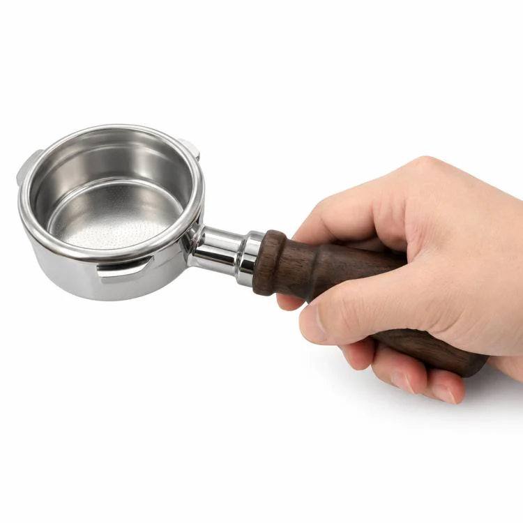 Walnut Wooden Handle Replacement Compatible with M10 Espresso Portafilters(71mm) - Image 4