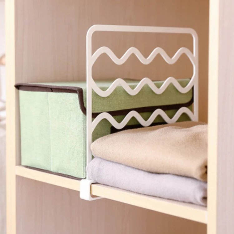 Wardrobe Layered Partitions Bookcase Storage Partitions Freely Partition Bars(White) - Image 4