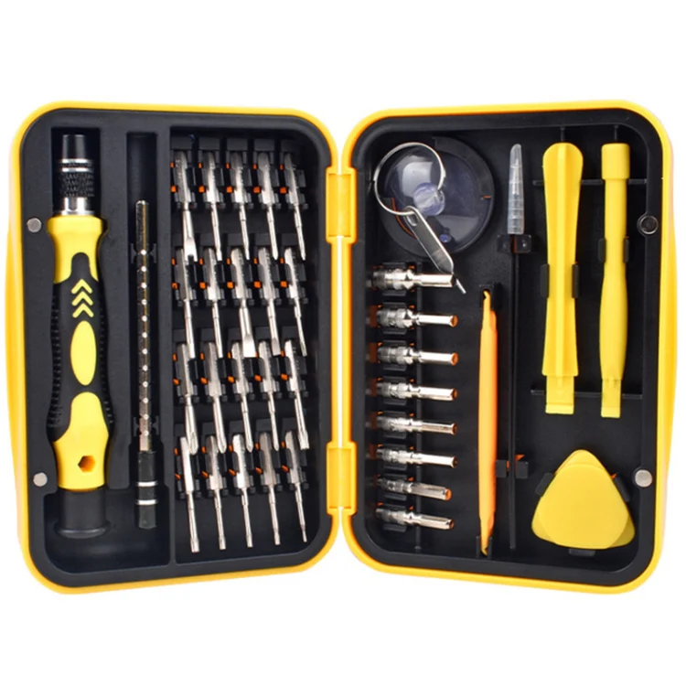 Watch Mobile Phone Disassembly Repair Tool Multi-function Deep Hole 38 in 1 Combination Screwdriver Set(Yellow) - Image 2
