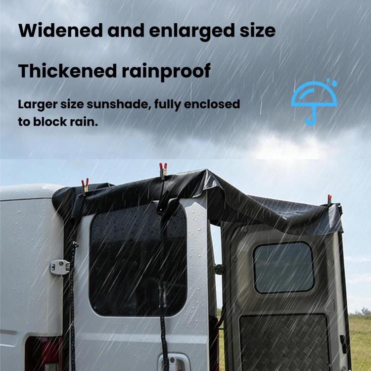 Waterproof Oxford Fabric Truck Tailgate Sun Cover Vehicle Rear Door Sun Shade, Spec: Large - Image 3