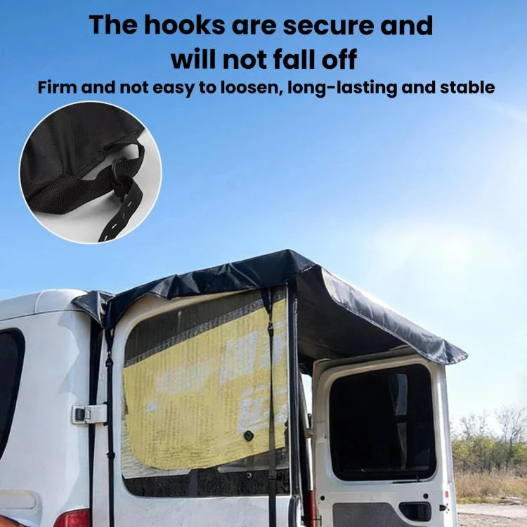 Waterproof Oxford Fabric Truck Tailgate Sun Cover Vehicle Rear Door Sun Shade, Spec: Large With Clip - Image 5